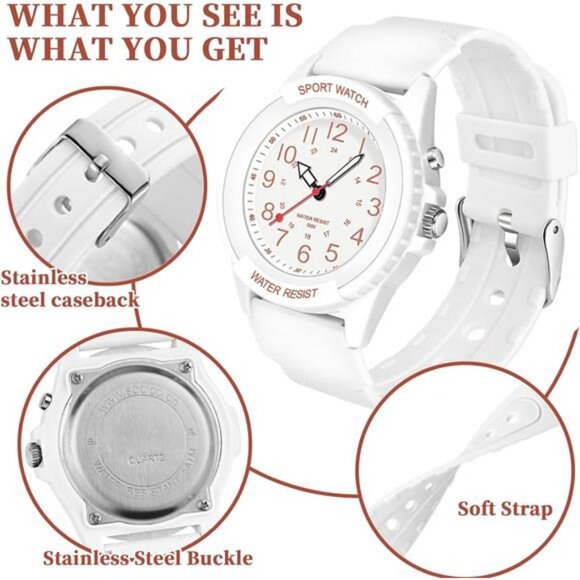 Waterproof Nurse Watch for Medical Professionals Students Women Men, Night - Picture 6 of 7